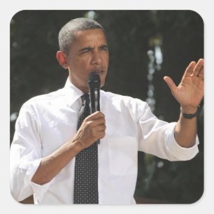 President Barack answers questions about the Square Sticker
