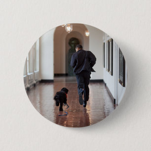 President Barack & Bo Obama 6 Cm Round Badge