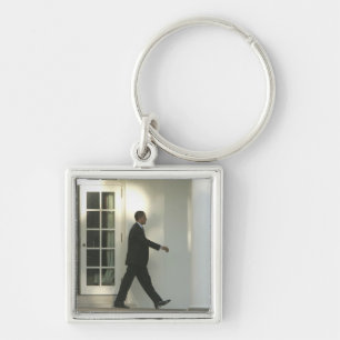 President Barack in deep thought as he walks Key Ring