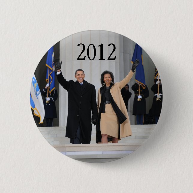 President Barack & Michele Obama 6 Cm Round Badge (Front)