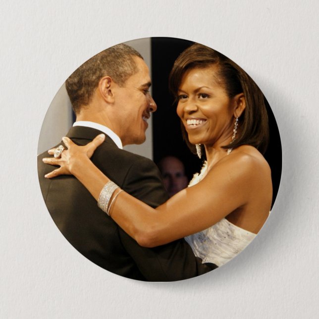 President Barack & Michele Obama 7.5 Cm Round Badge (Front)