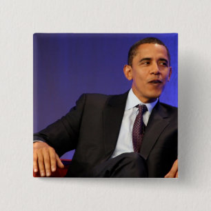 President Barack Obama 15 Cm Square Badge