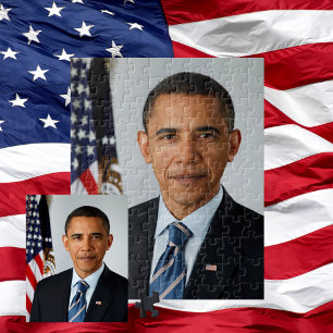 President Barack Obama 1st Term Official Portrait Jigsaw Puzzle