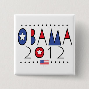 President Barack Obama 2012 Gear 15 Cm Square Badge