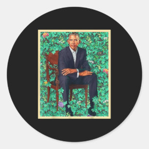 President Barack Obama 2028 Portrait Patriotic Dem Classic Round Sticker