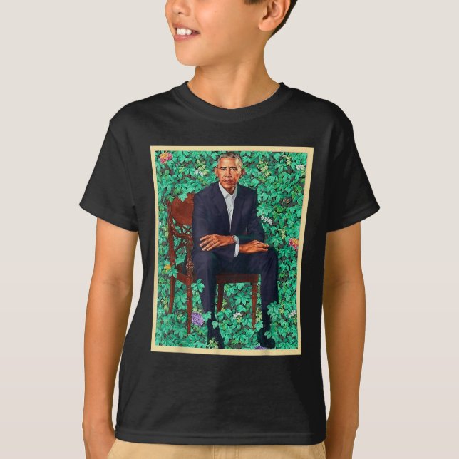 President Barack Obama 2028 Portrait Patriotic Dem T-Shirt (Front)