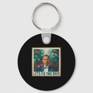 President Barack Obama 2028 Rtrait Patriotic Democ Key Ring
