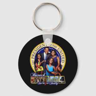 PRESIDENT BARACK OBAMA AND FAMILY KEY RING