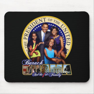 PRESIDENT BARACK OBAMA AND FAMILY MOUSE PAD