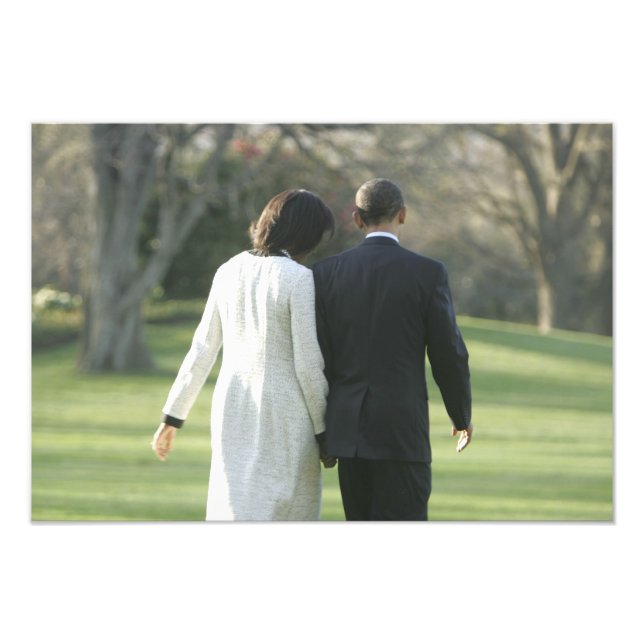 President Barack Obama and First Lady Michelle Photo Print (Front)
