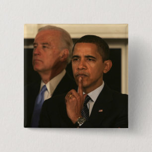 President Barack Obama and Vice President 15 Cm Square Badge