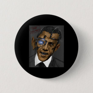 President Barack Obama Evil Cool Robot 6 Cm Round Badge