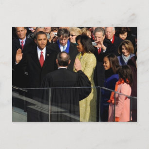 President Barack Obama & Family Postcard