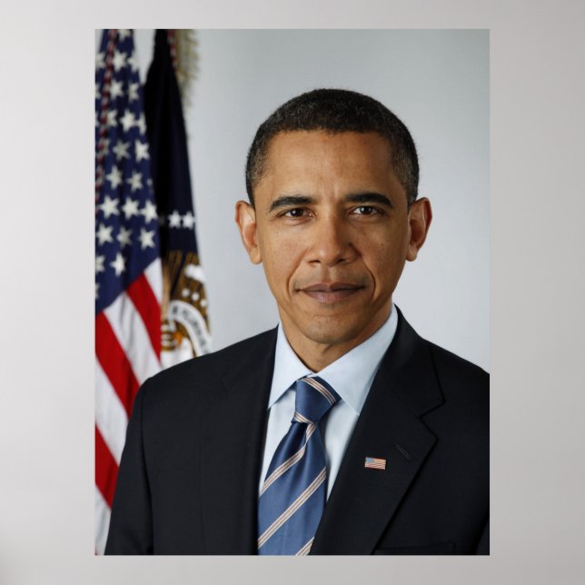 President Barack Obama First Term Offical Portrait Poster (Front)