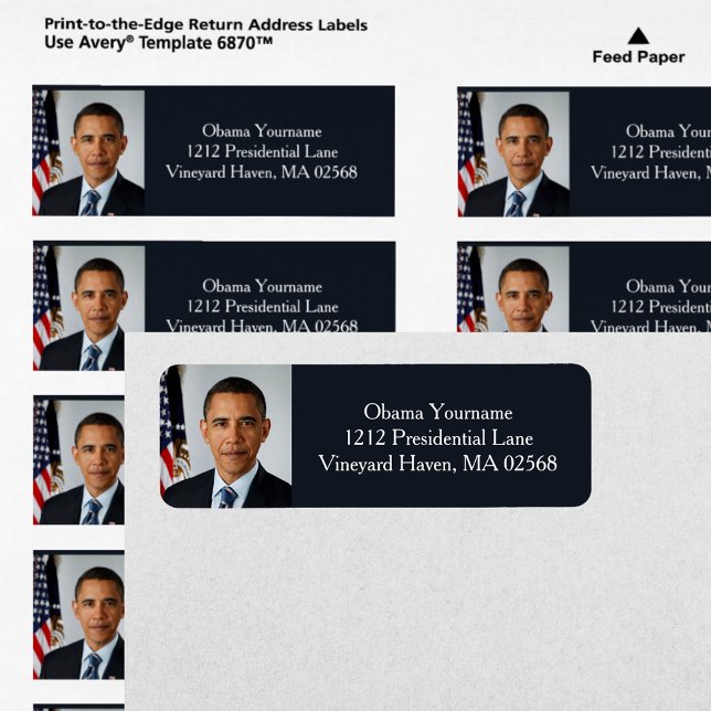 President Barack Obama First Term Portrait Address (President Barack Obama First Term Portrait Address Label)