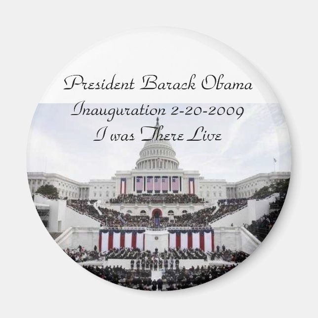 President Barack Obama inauguration 2009 Magnet (Front)