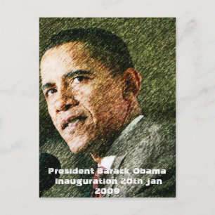 President Barack Obama Inauguration 20th jan 2009 Postcard