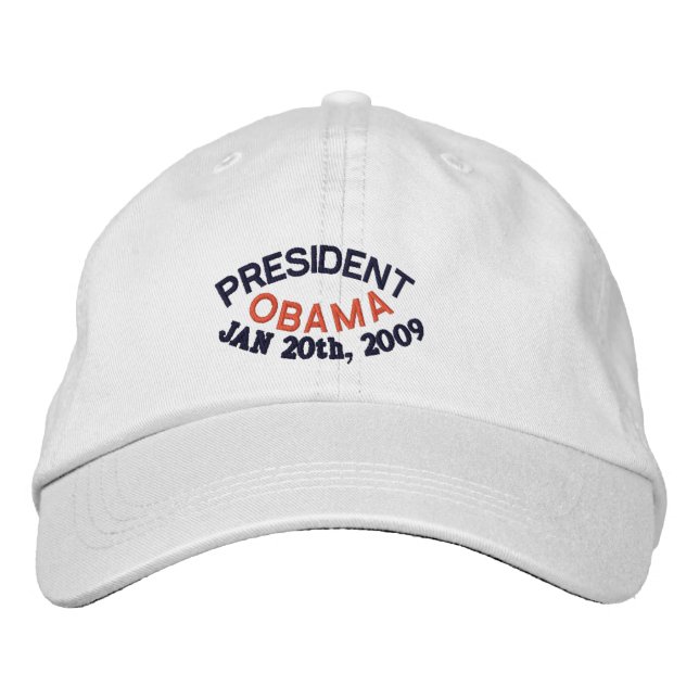 PRESIDENT BARACK OBAMA INAUGURATION EMBROIDERED HAT (Front)