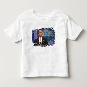 President Barack Obama makes an announcement Toddler T-Shirt