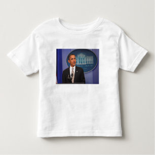 President Barack Obama makes an announcement Toddler T-Shirt