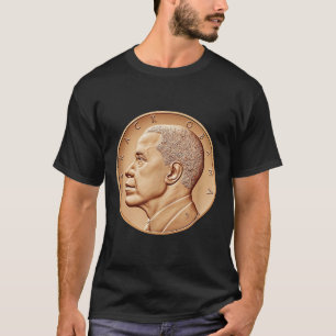 President Barack Obama Medal Coin Shirt-black Hist T-Shirt