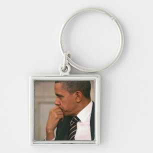 President Barack Obama meets with President Key Ring