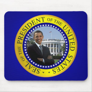 President Barack Obama Mousepad - Blue