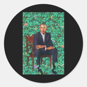 President Barack Obama Portrait Shirt  Classic Round Sticker