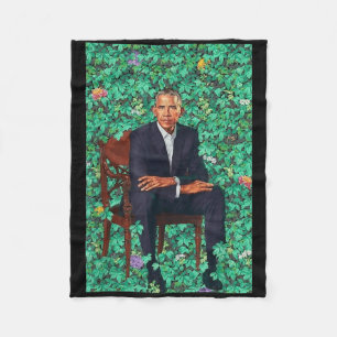 President Barack Obama Portrait Shirt Fleece Blanket