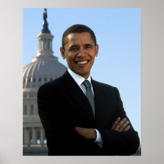 President Barack Obama Senator Portrait Poster