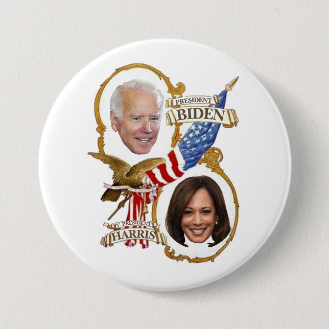 President Biden / Vice President Harris 7.5 Cm Round Badge (Front)