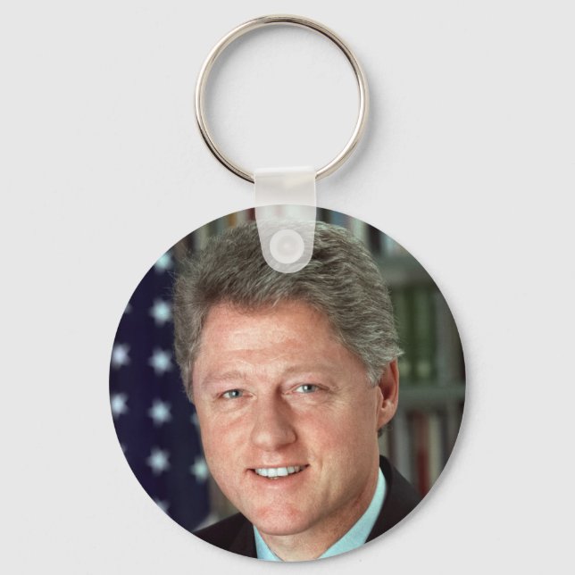President Bill Clinton Official Portrait Key Ring (Front)