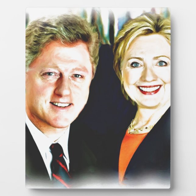 President Bill Clinton & President Hillary Clinton Plaque (Front)