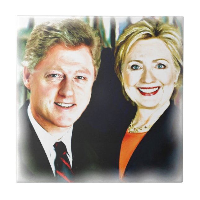 President Bill Clinton & President Hillary Clinton Tile (Front)