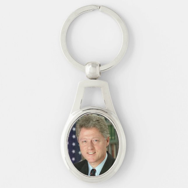 President Bill Clinton White House Photo Key Ring (Front)