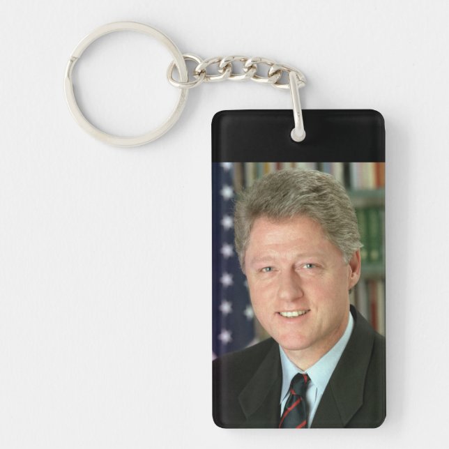 President Bill Clinton White House Photo Key Ring (Front)