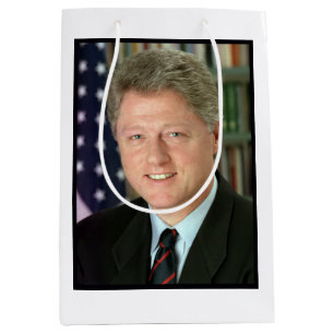 President Bill Clinton White House Photo Medium Gift Bag