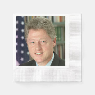 President Bill Clinton White House Photo Napkin