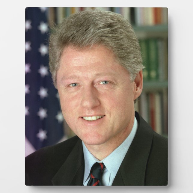 President Bill Clinton White House Photo Plaque (Front)