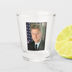 President Bill Clinton White House Photo Shot Glass