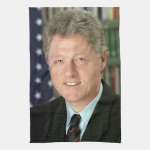 President Bill Clinton White House Photo Tea Towel