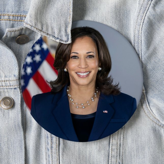 President Candidate Kamala Harris US 2024 6 Cm Round Badge (In Situ)