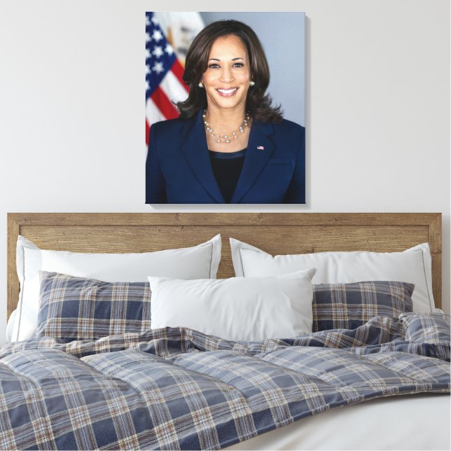 President Candidate Kamala Harris US 2024 Canvas Print (Insitu(Bedroom))