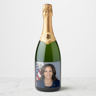 President Candidate Kamala Harris US 2024 Sparkling Wine Label