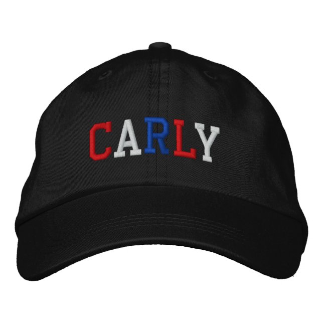President Carly Fiorina 2016 Red White Blue Embroidered Hat (Front)