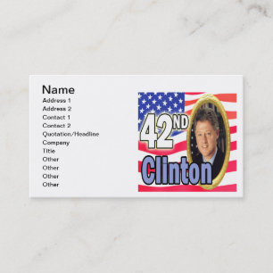 President Clinton Business Card