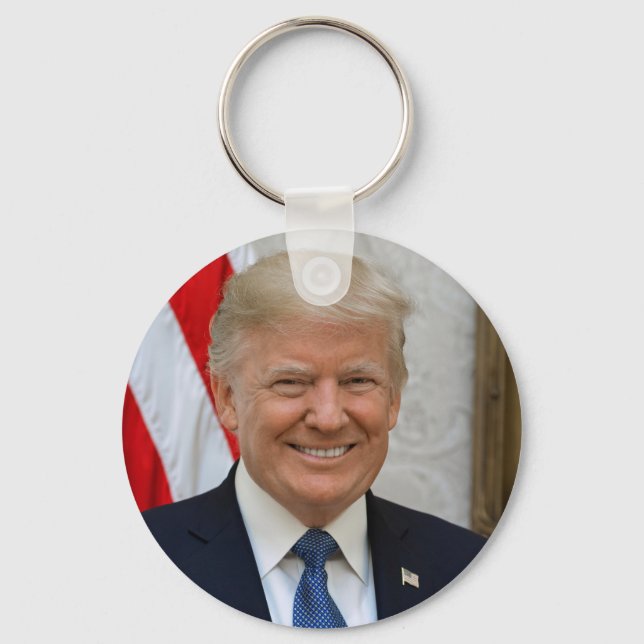 President Donald Trump 2017 Official Portrait Key Ring (Front)