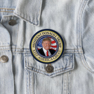 President Donald Trump 2020 Keep America Great 7.5 Cm Round Badge