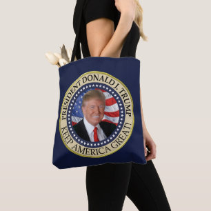 President Donald Trump 2020 Keep America Great Tote Bag