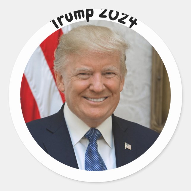 President Donald Trump 2024 Election Sticker  (Front)